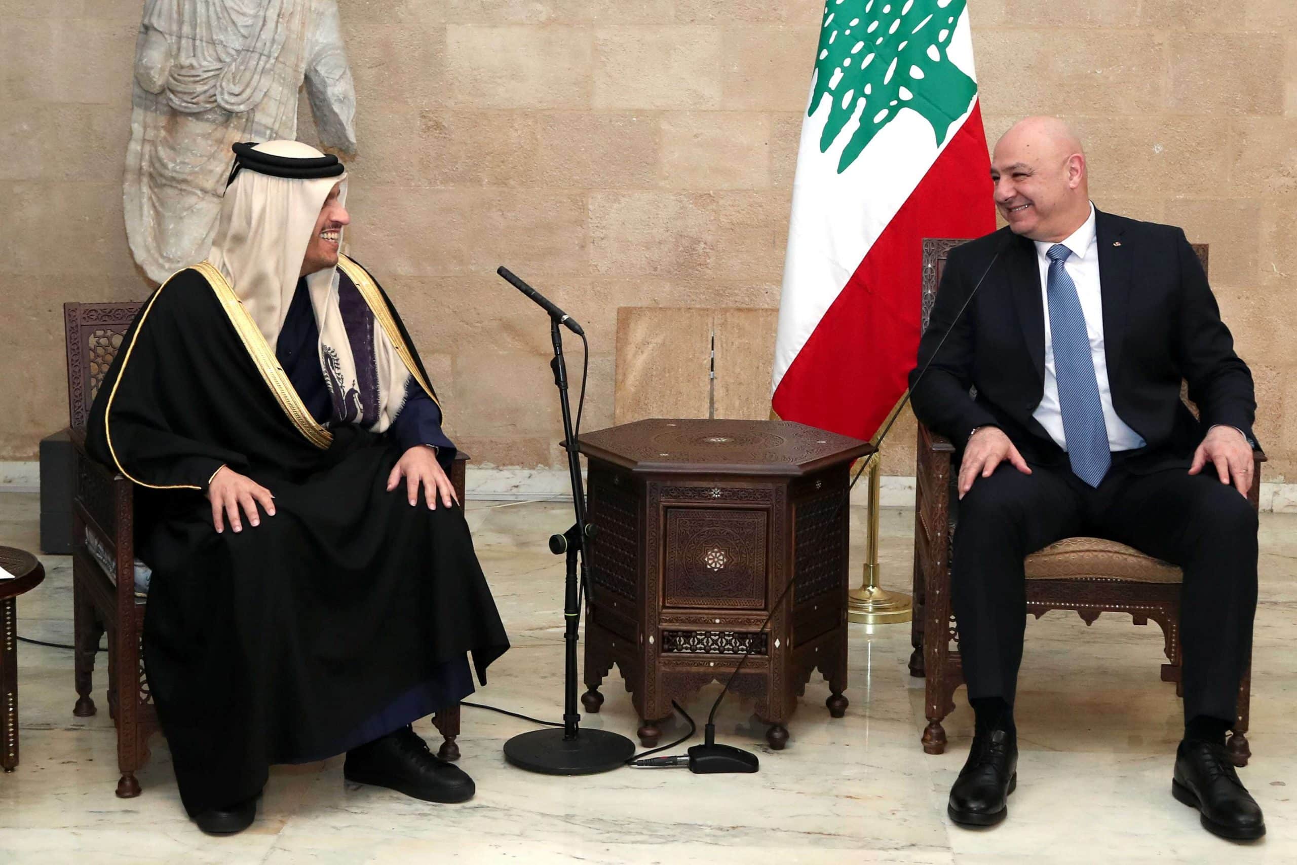 جوزف عون يلتقي الشيخ الشيخ محمد بن عبد الرحمن